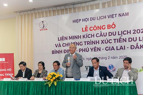 Phó Chủ tịch Hiệp hội Du lịch Việt Nam - ông Vũ Thế Bình phát biểu tại sự kiện